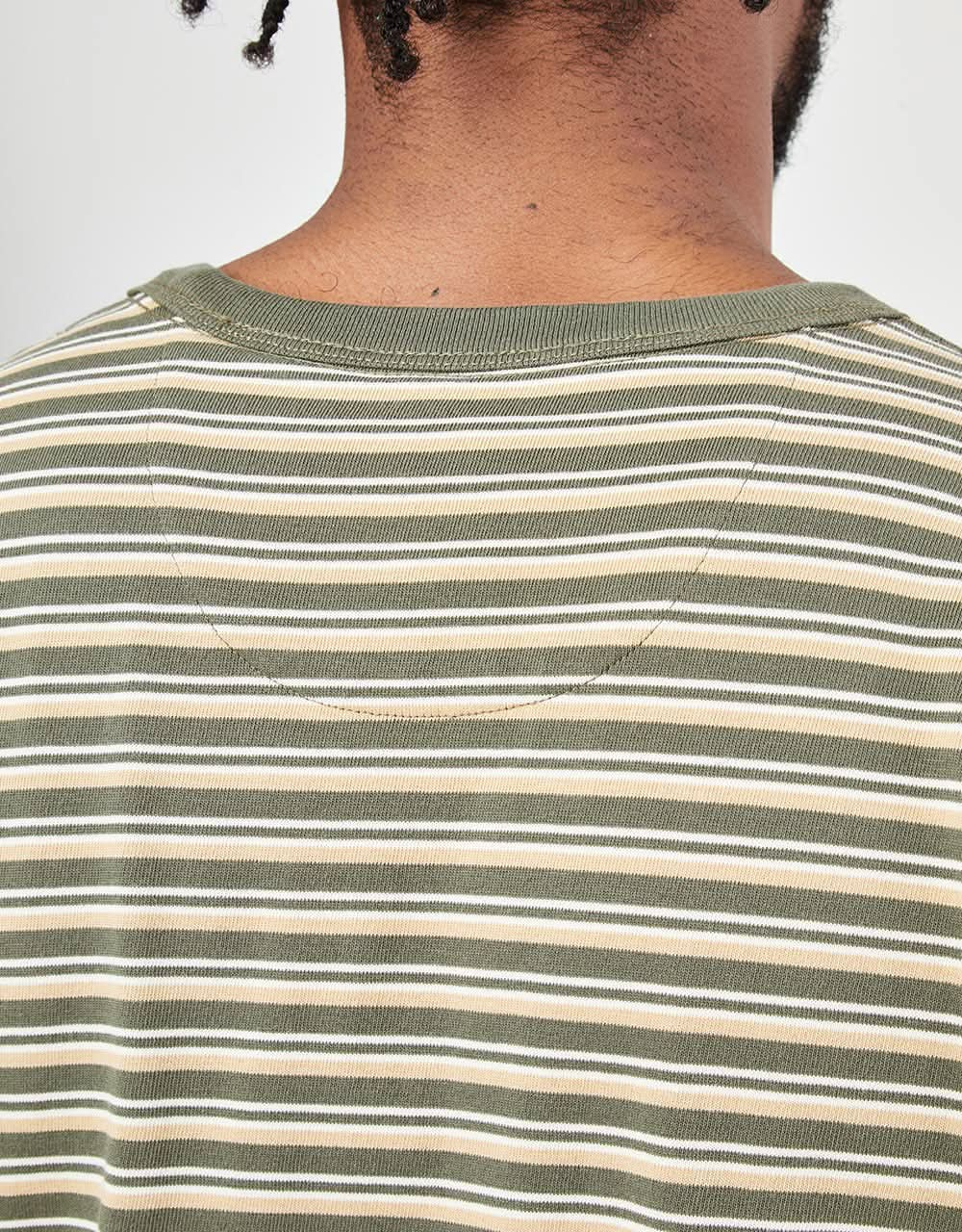 Vans Awbrey II L/S Striped T-Shirt - Grape Leaf/Taos Taupe