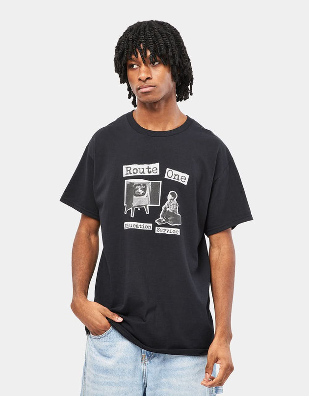 Route One Education Service T-Shirt - Black