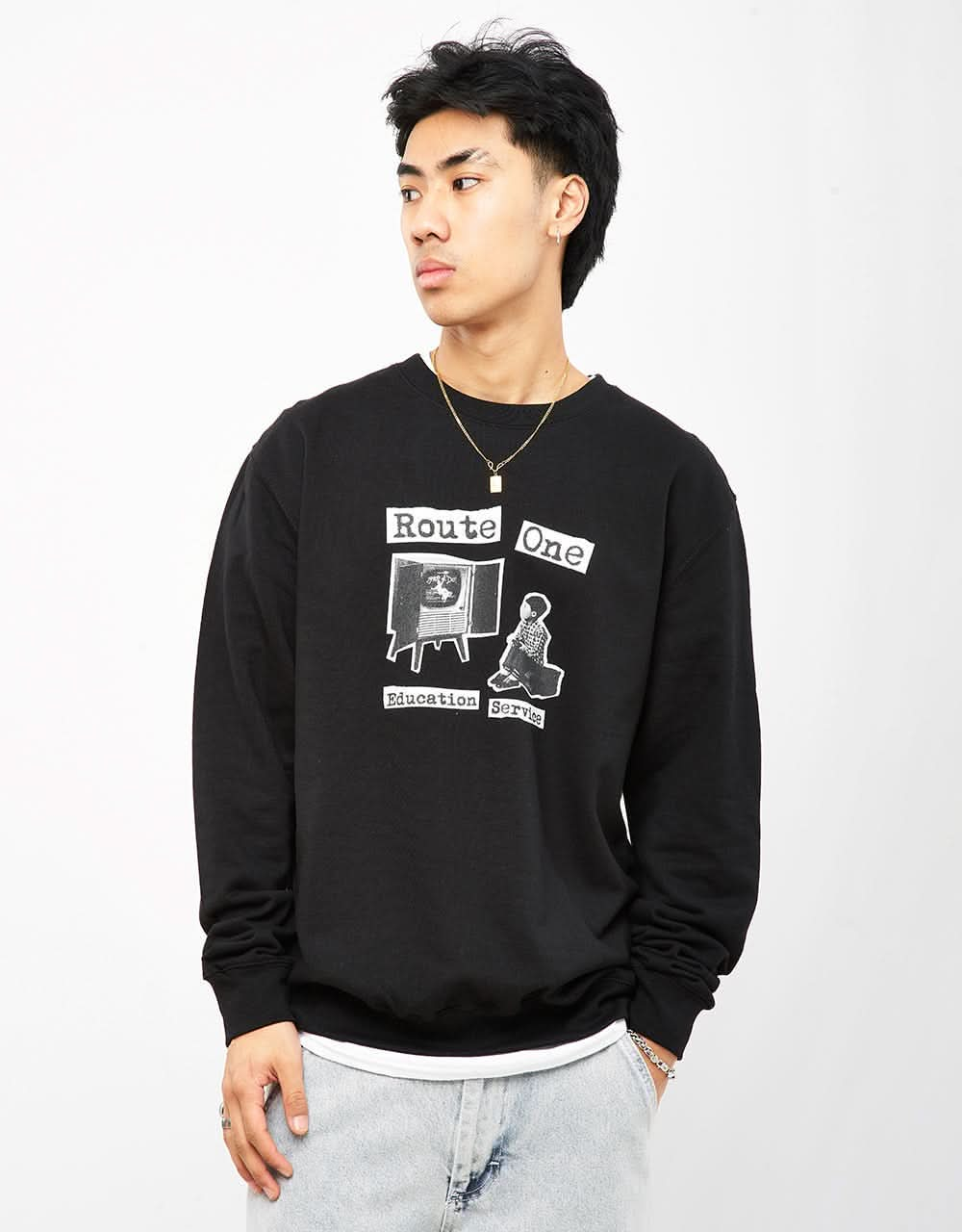 Route One Education Service Sweatshirt - Deep Black