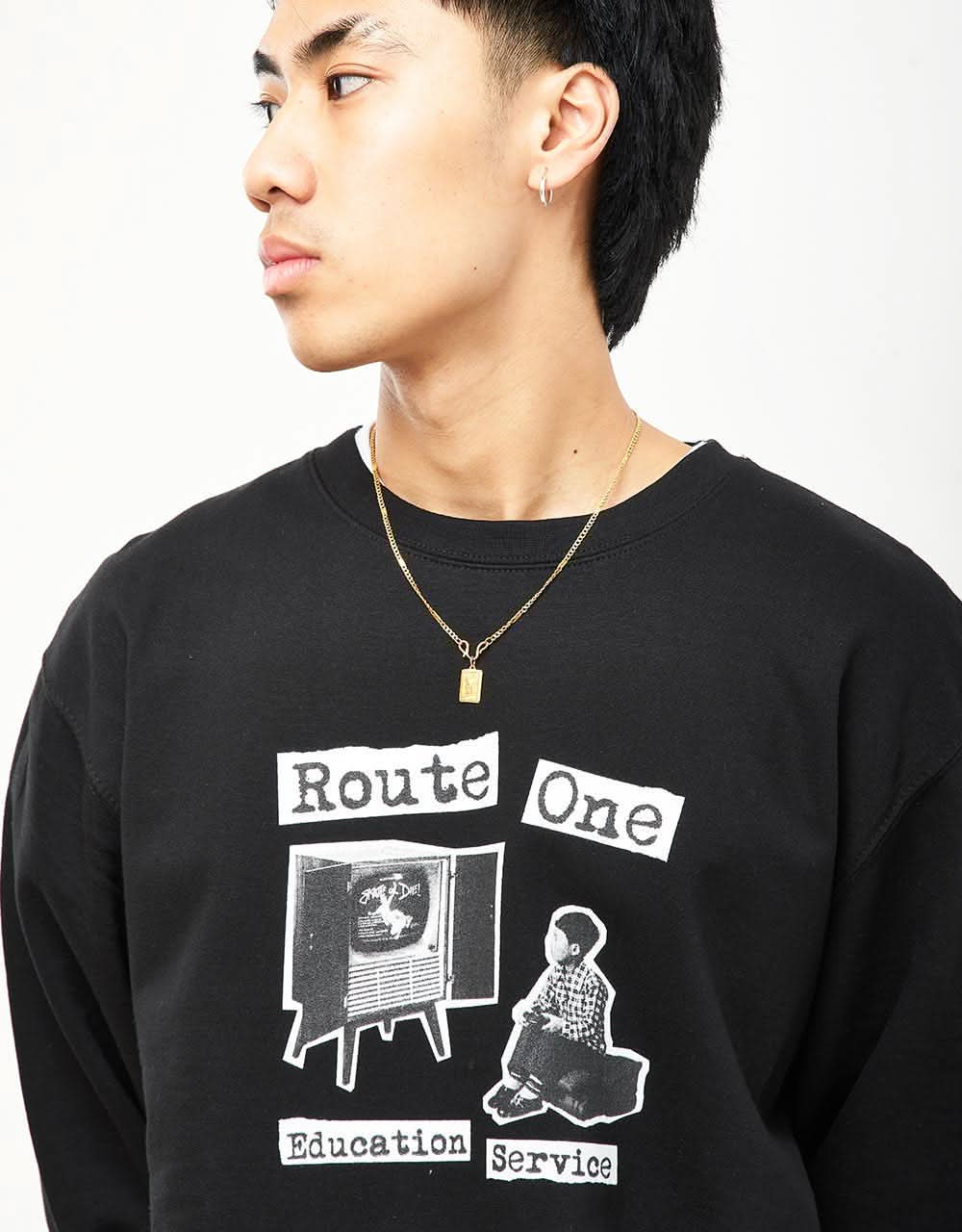 Route One Education Service Sweatshirt - Deep Black