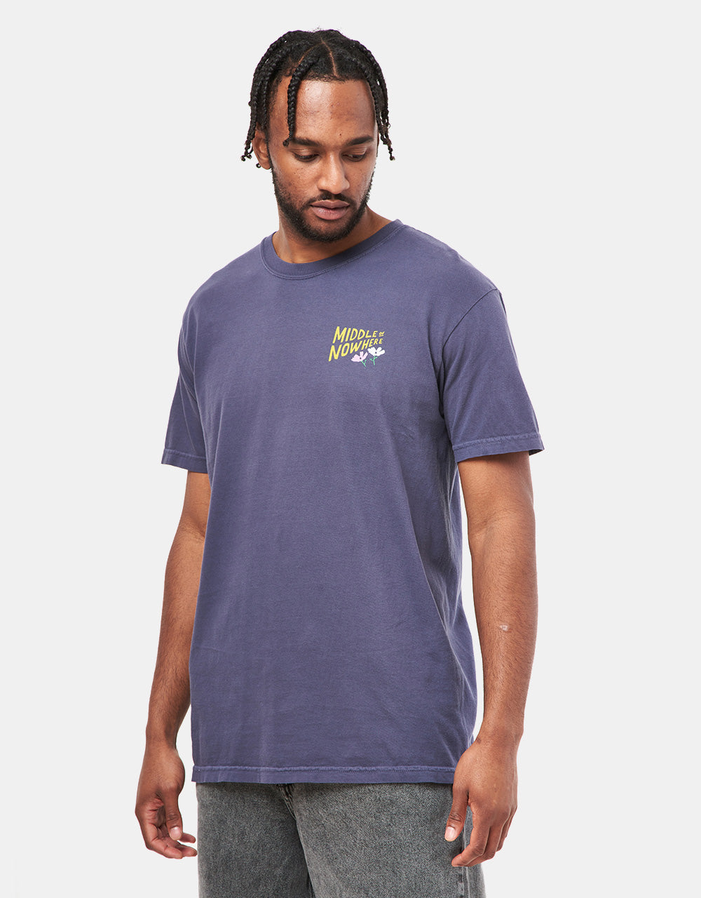 The Quiet Life Lonely Palm Mid of Nowhere T-Shirt - Navy