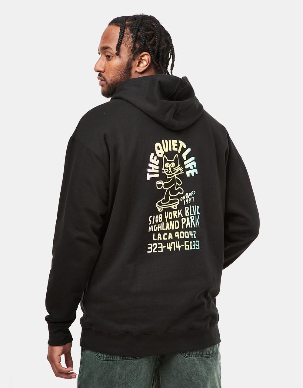 The Quiet Life Skating Cat Pullover Hoodie - Black