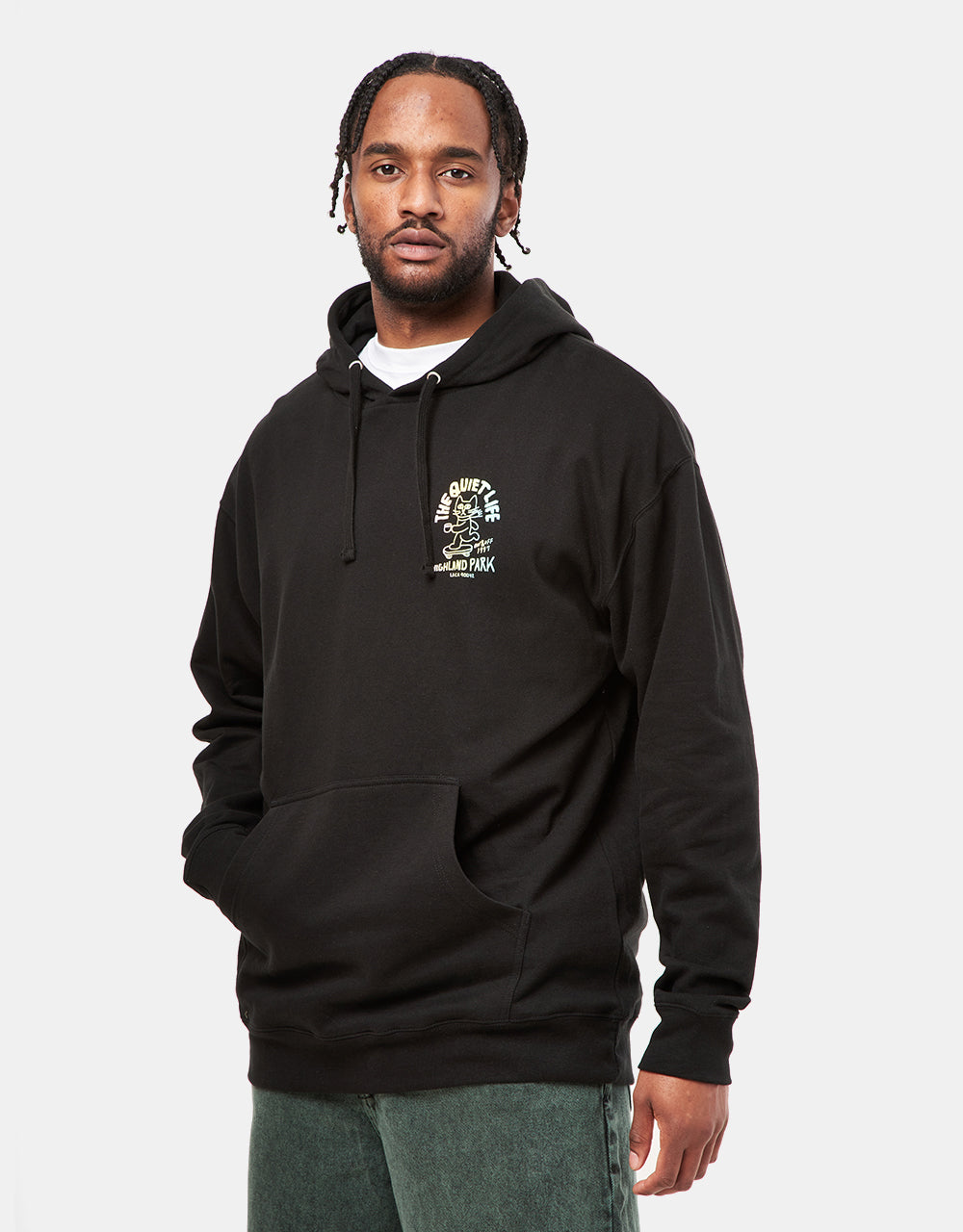The Quiet Life Skating Cat Pullover Hoodie - Black