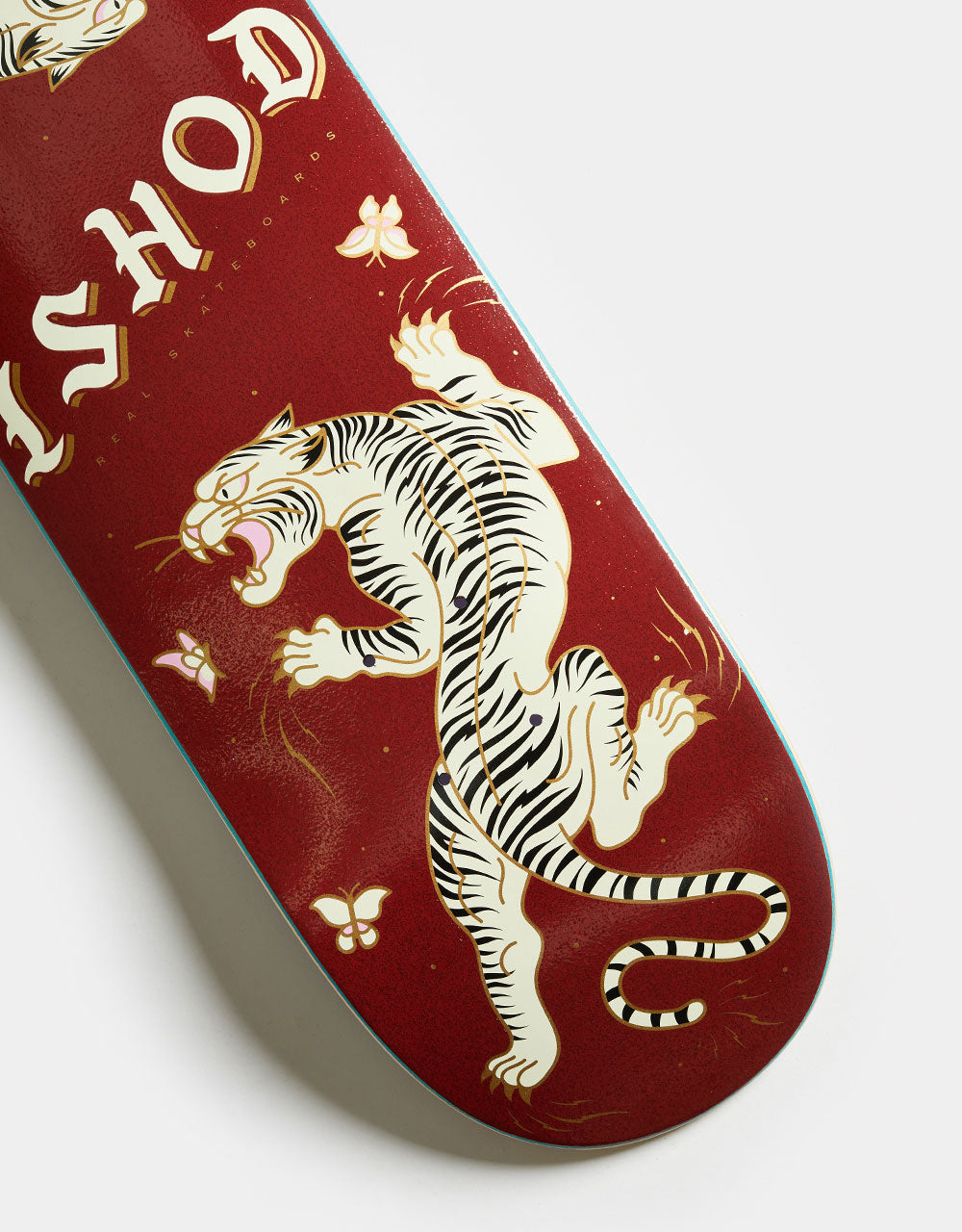 Real Ishod Cat Scratch Glitter 'TWIN TAIL' Skateboard Deck - 8"
