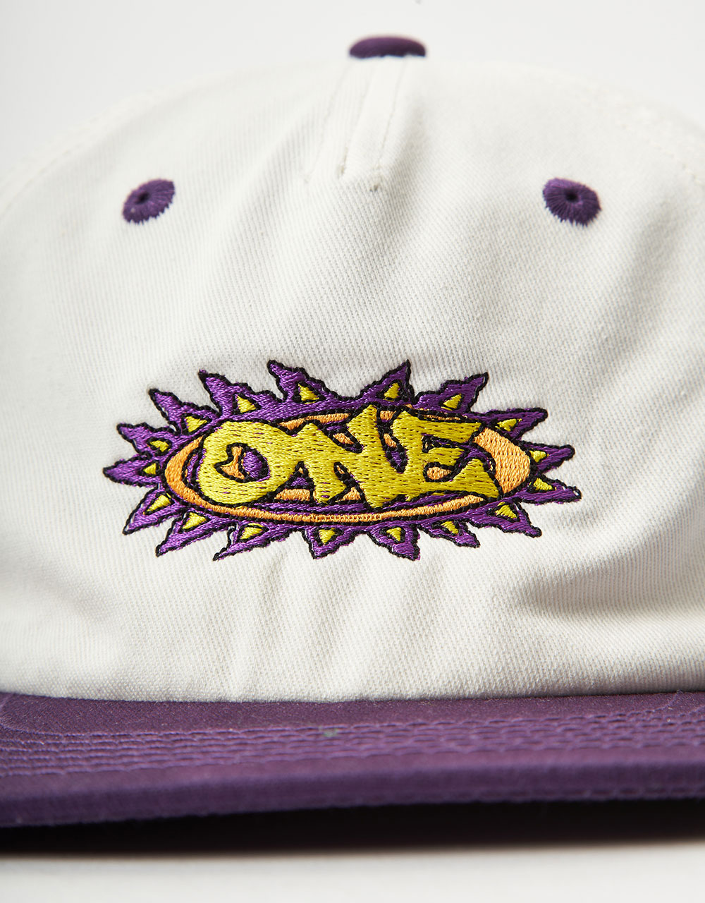 Route One Twisted Unstructured Strapback Cap - Raw/Moderate Purple