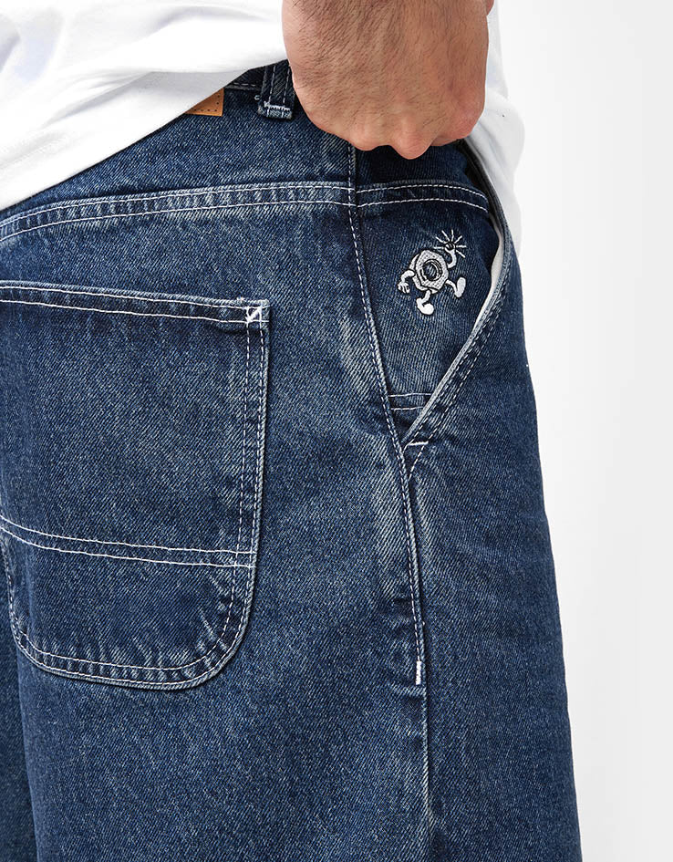 Route One Super Baggy Jorts - Dark Wash