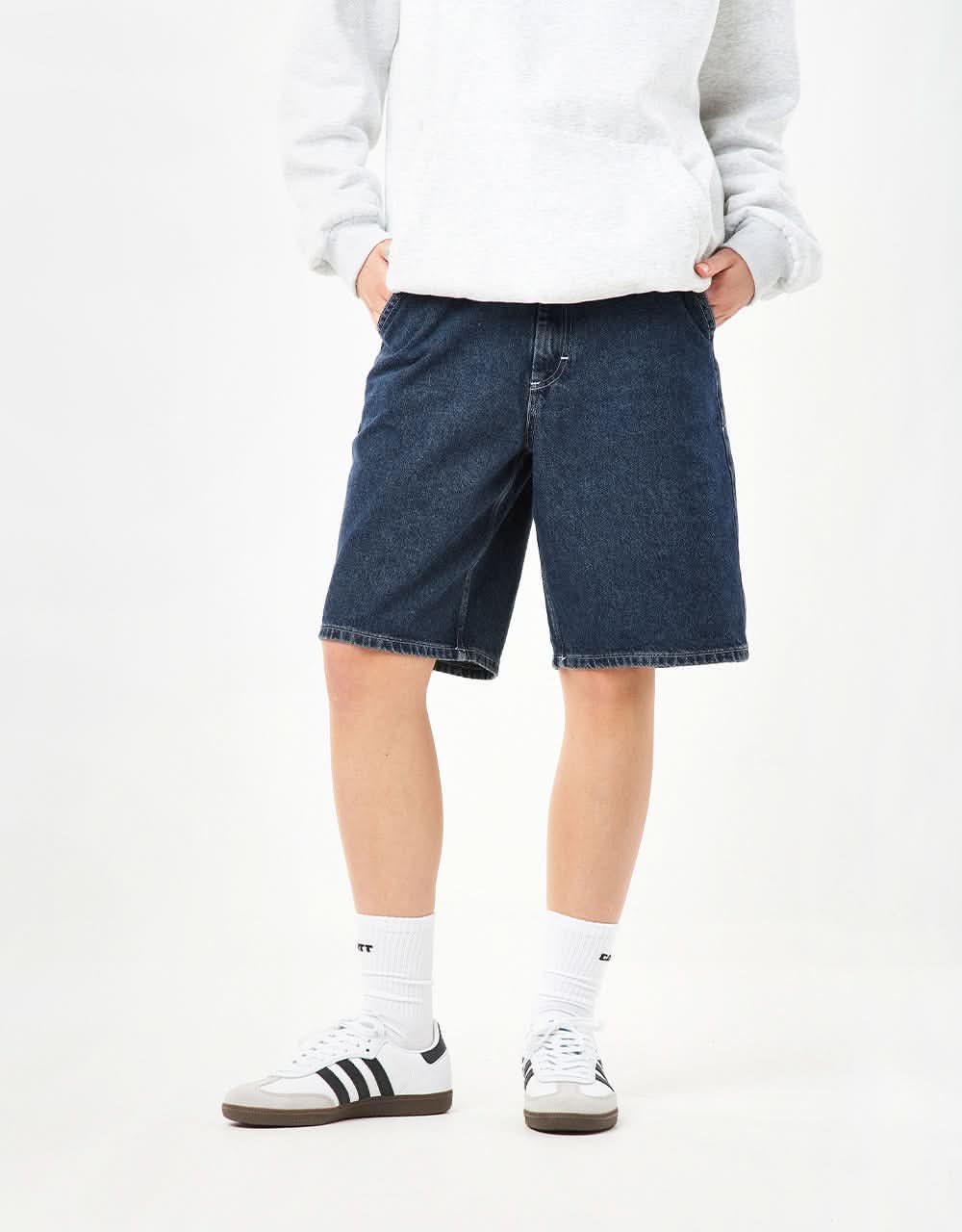 Route One Super Baggy Jorts | Dark Wash Blue