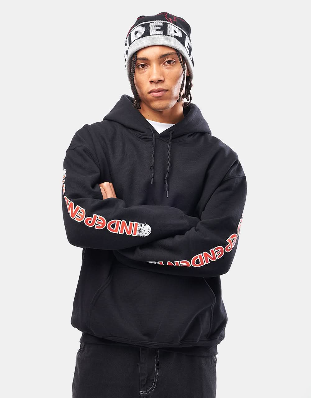 Hockey x Independent Half Mask Indy Pullover Hoodie - Black