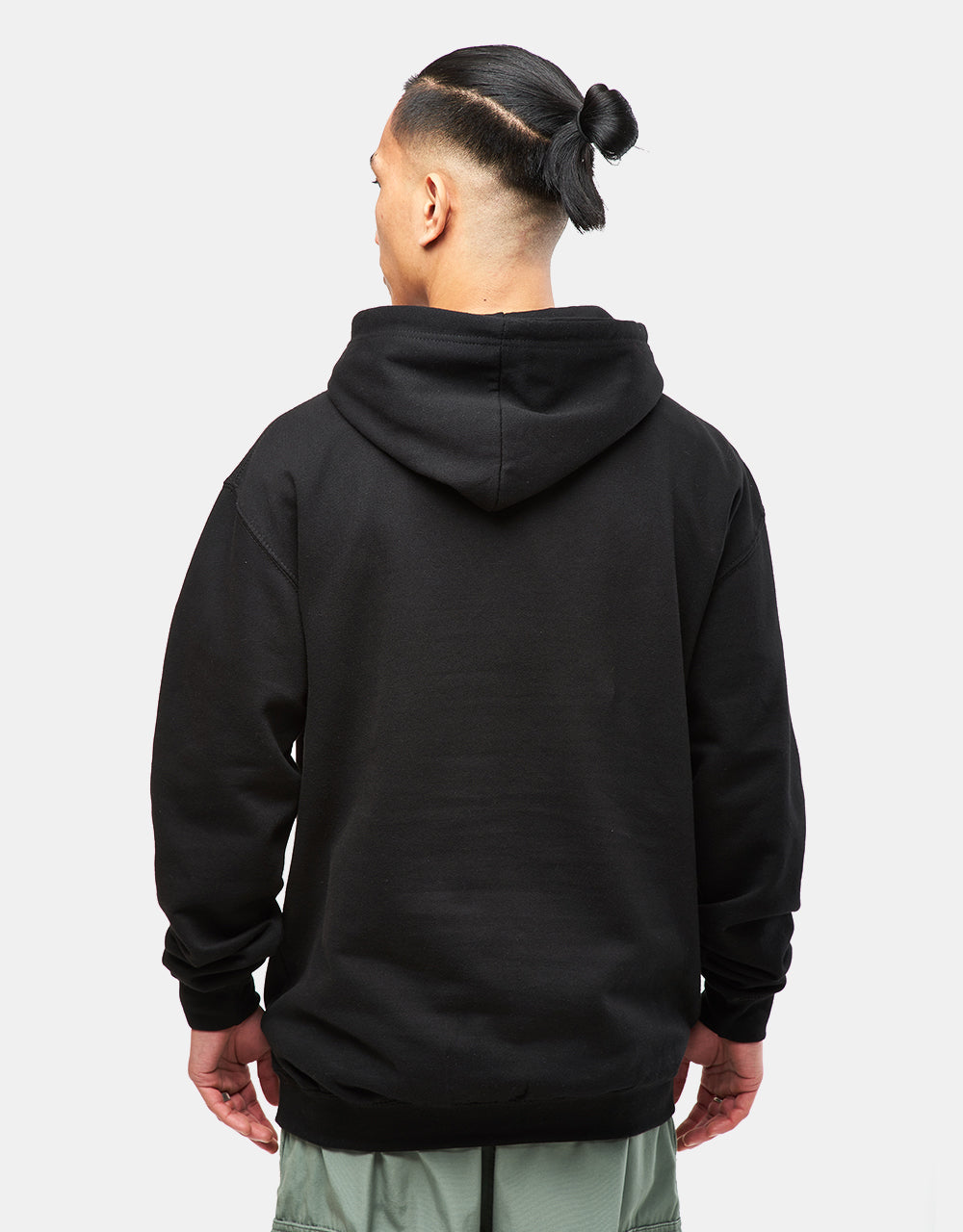 Chocolate 94 Embroidered Script Pullover Hoodie - Black