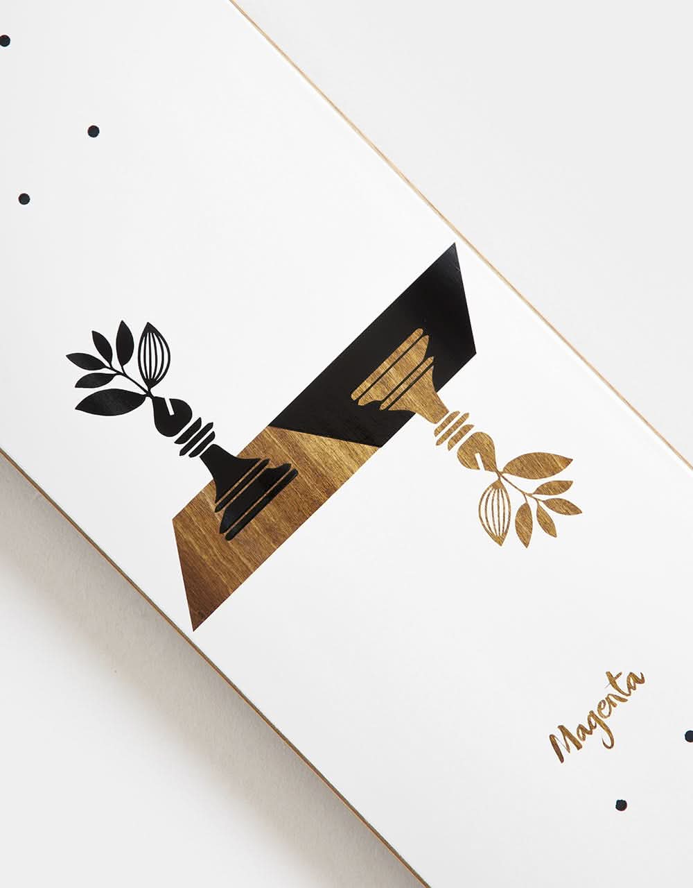 Magenta Chess Skateboard Deck - 8.25"