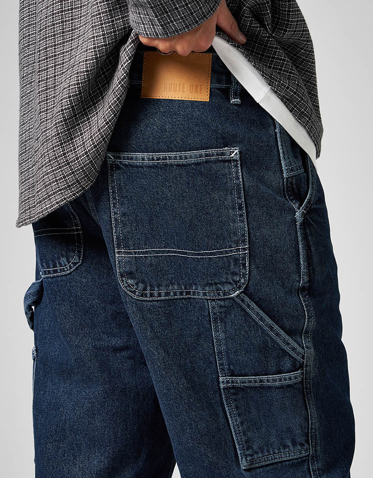 Route One Denim Carpenter Pants  - Dark Wash