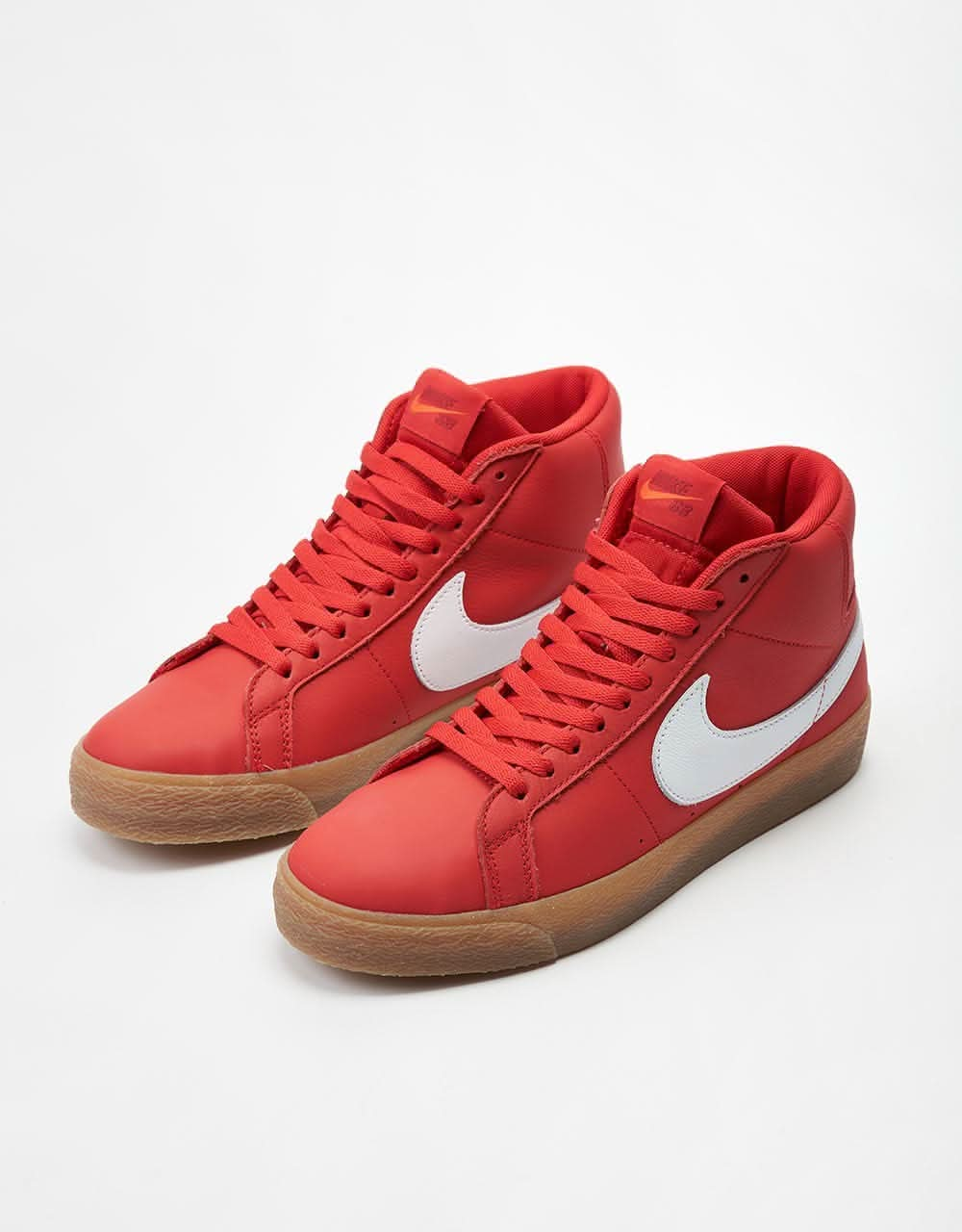 Nike SB Zoom Blazer Mid ISO Skate Shoes - University Rd/White-White-Gum Lt Brown