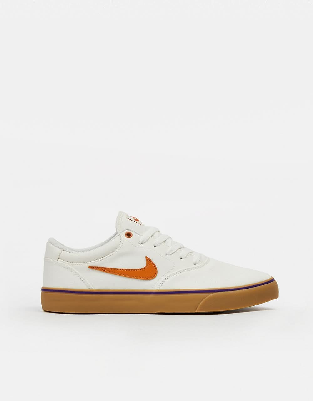 Nike SB Chron 2 Canvas Skate Shoes - Summit White/Monarch-Summit White-Gum Lt Brown-Field Purple