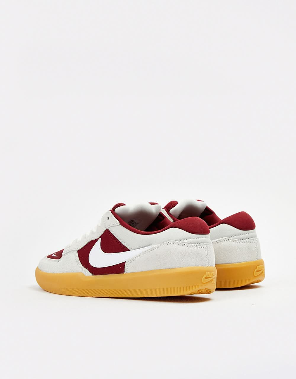 Nike SB Force 58 Skate Shoes - Team Red/White-Summit White-Gum Lt Brown