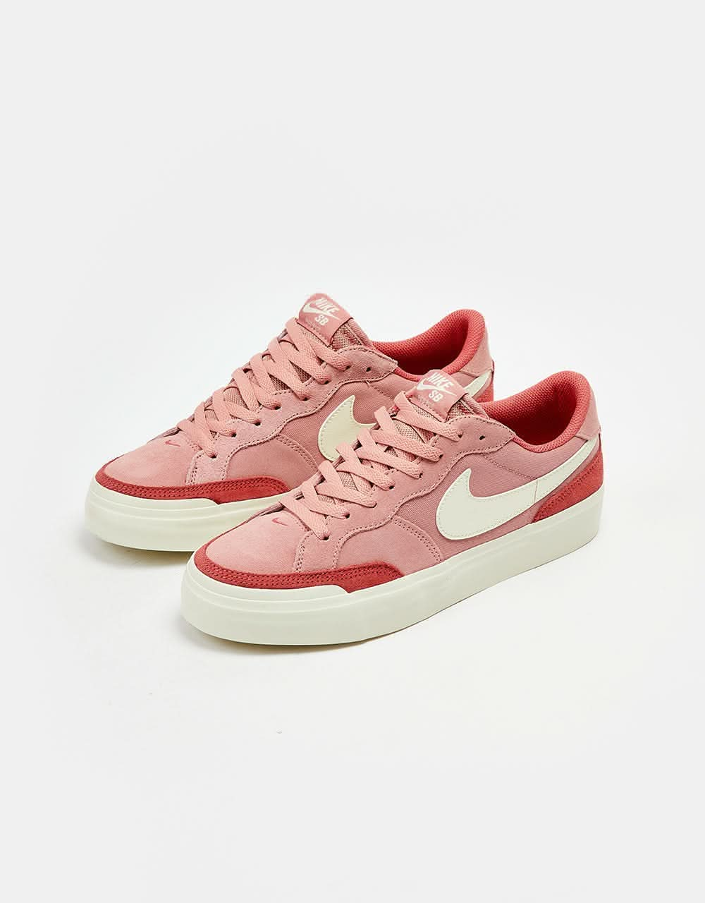 Nike SB Zoom Pogo Plus Skate Shoes - Red Stardust/Coconut Milk-Adobe-Coconut Milk