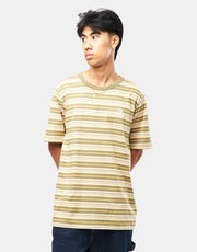 Converse Loose Fit Striped T-Shirt - Mossy Sloth Stripe
