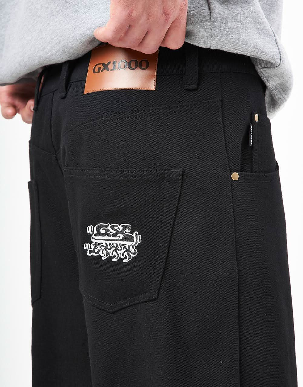 GX1000 Baggy Denim Pant - Black