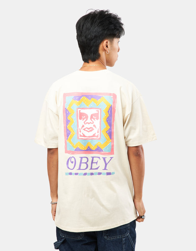 Obey Throwback T-Shirt - Cream