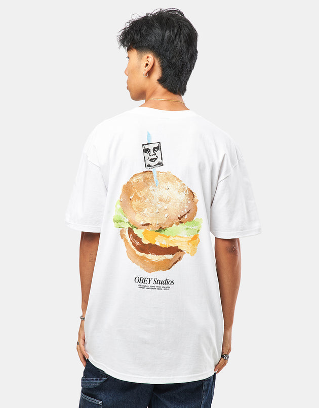Obey Visual Food For Your Mind T-Shirt - White