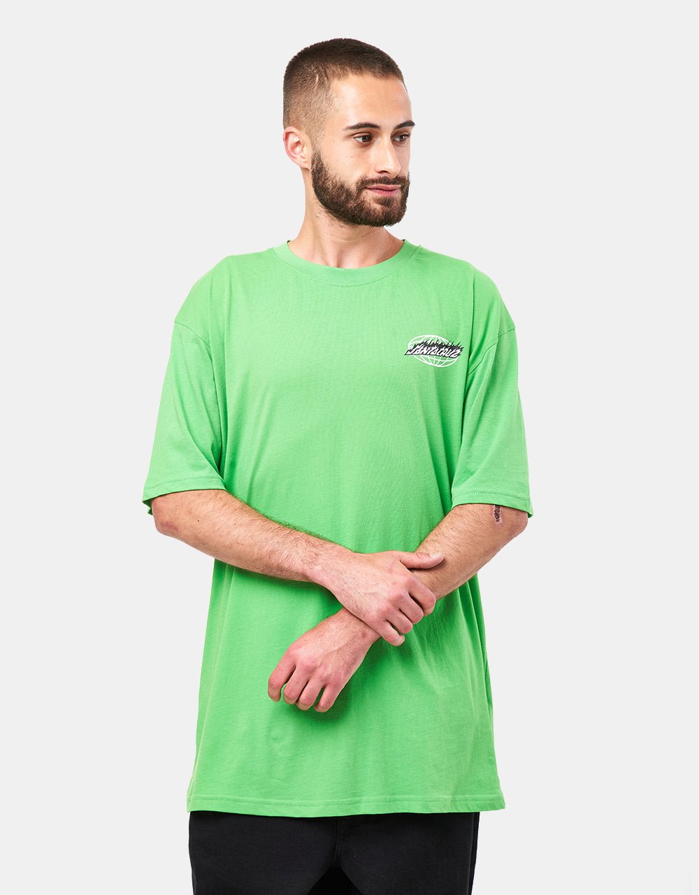 Santa Cruz Global Flame Dot T-Shirt - Sport Green