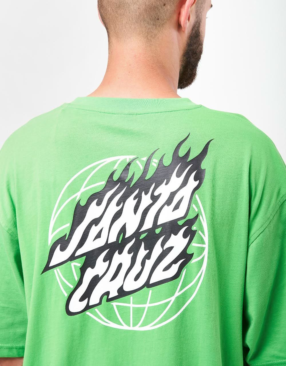 Santa Cruz Global Flame Dot T-Shirt - Sport Green