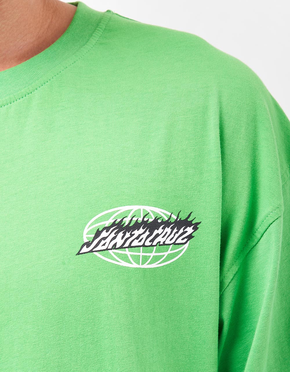 Santa Cruz Global Flame Dot T-Shirt - Sport Green