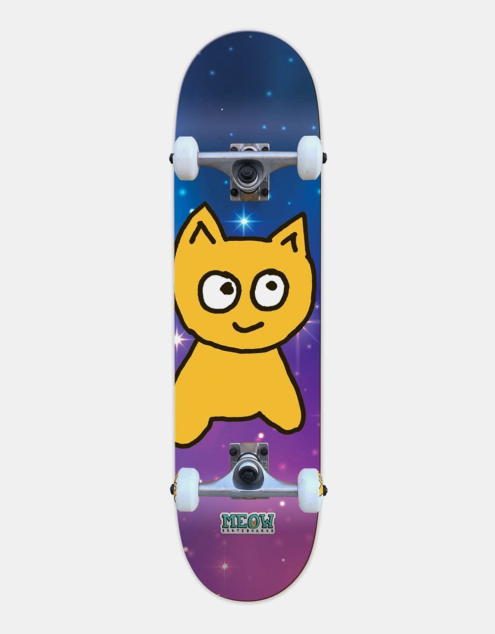 Meow Galaxy Big Cat Complete Skateboard - 7.75"