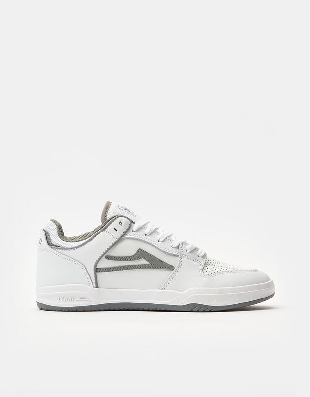 Lakai Telford Skate Shoes - White Leather