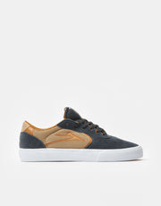 Lakai Atlantic Vulc Skate Shoes - Charcoal/Tan