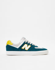 New Balance Numeric 574 Vulc Skate Shoes - Spruce/White