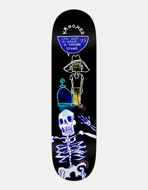 Krooked Manderson Tombe Stone Skateboard Deck - 8.38"