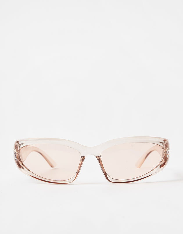 Route One Cell Sunglasses - Clear Pink/Pink Lens