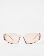 Route One Cell Sunglasses - Clear Pink/Pink Lens