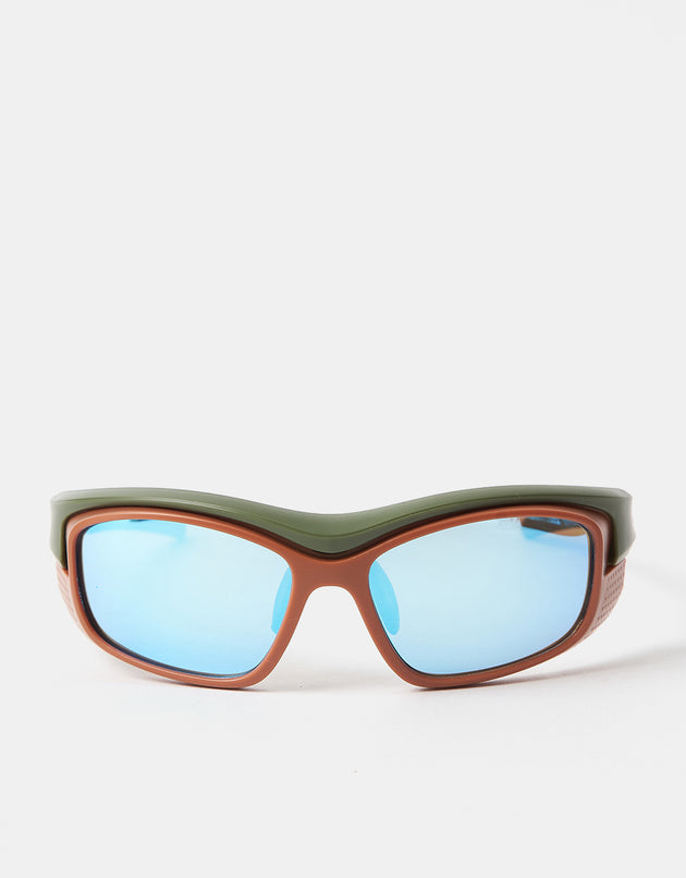 Route One Buggin' Sunglasses - Green/Brown/Blue Mirror