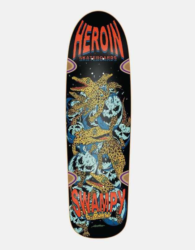 Heroin Swampy x Hirotton Gators DMODW Shape Skateboard Deck - 9.125"