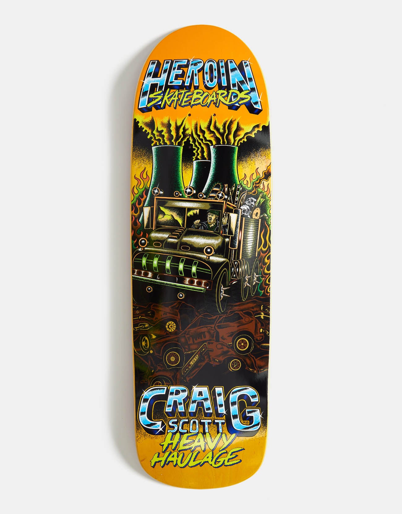 スケートボード Heroin Skateboards Craig Scott Heroin Craig Questions Knock Off Skateboard Deck - 9.25