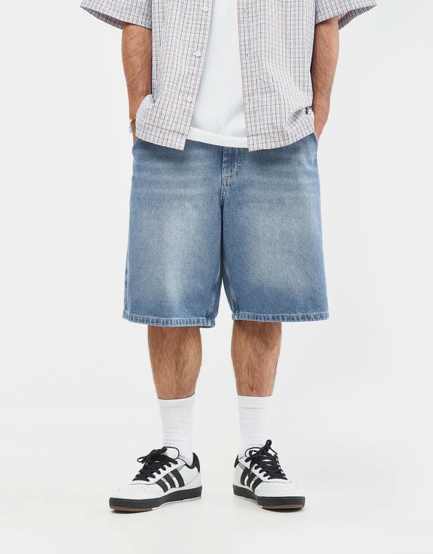 Route One Super Baggy Jorts - Washed Blue