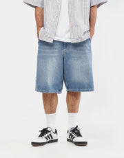 Route One Super Baggy Jorts - Washed Blue
