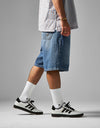 Route One Super Baggy Jorts - Washed Blue