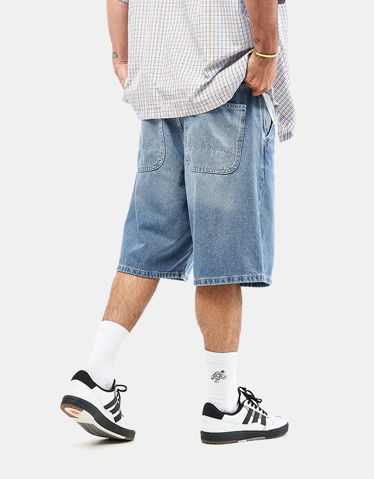 Route One Super Baggy Jorts - Washed Blue