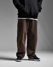 Route One Super Baggy Denim Jeans - Burnt Mahogany