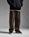 Route One Super Baggy Denim Jeans - Burnt Mahogany