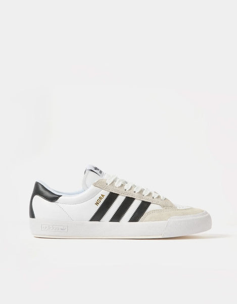 adidas Nora Skate Shoes - White/Core Black/Crystal White – Route One