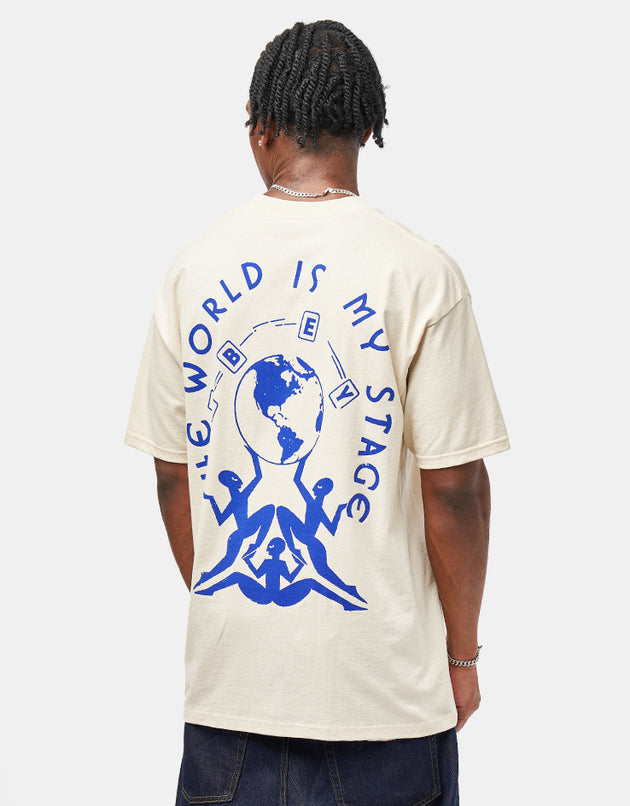 Obey The World Is My Stage T-Shirt - Cream