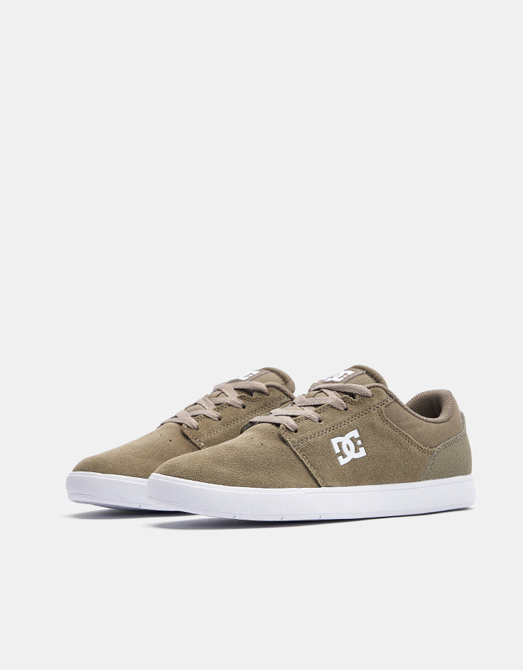 DC Crisis 2 Skate Shoes - Olive/White