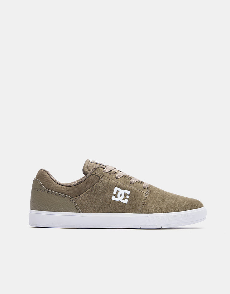 DC Crisis 2 Skate Shoes - Olive/White