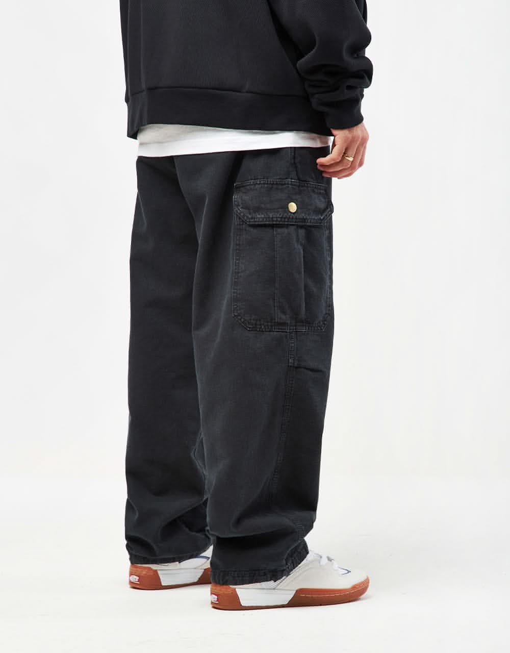 【CARHARTT】 STANTON CARGO PANT HUBBARD / BLACK STONE DYED Shop Carhartt WIP Stanton Cargo Pant Hubbard Pants (black