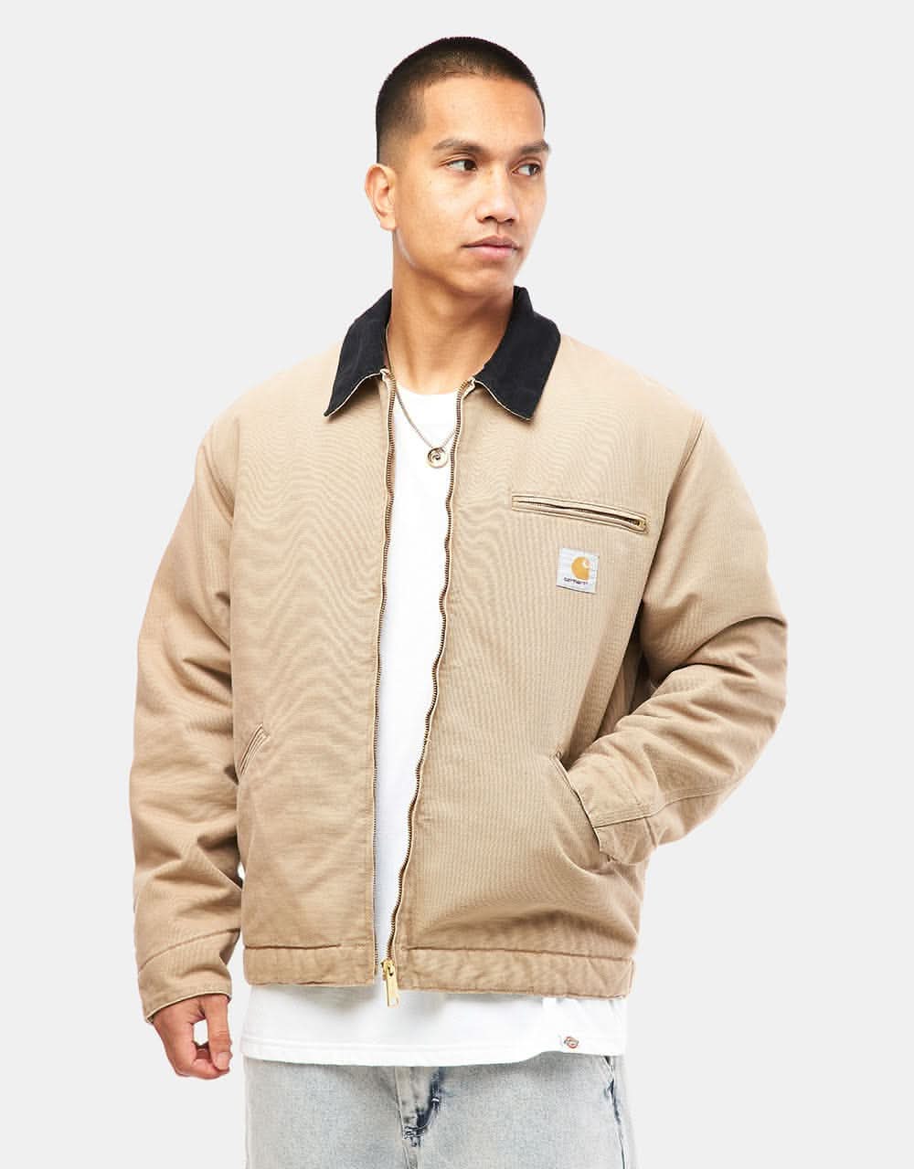 Carhartt WIP OG Detroit Jacket - Peanut/Black (Aged Canvas  