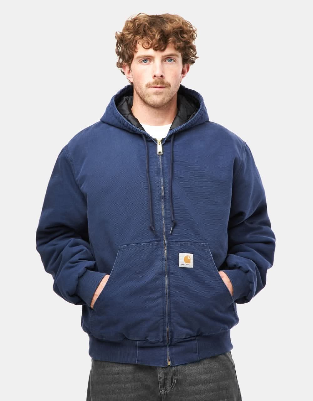 Carhartt WIP OG Active Jacket Air Force Blue Aged Canvas Route One