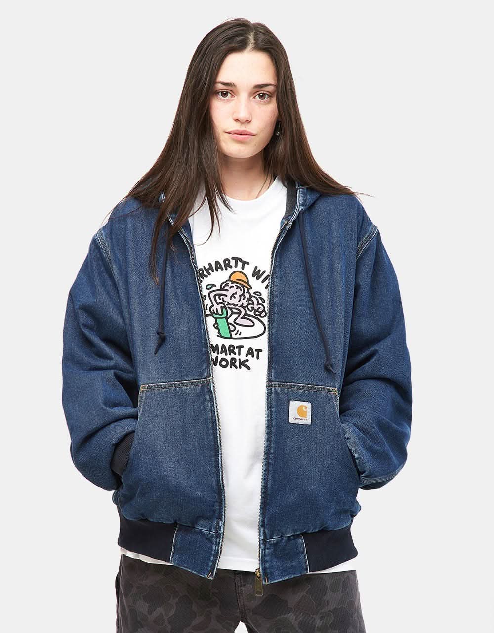 Carhartt WIP OG Active Jacket - Blue Stone Washed Denim | Route One